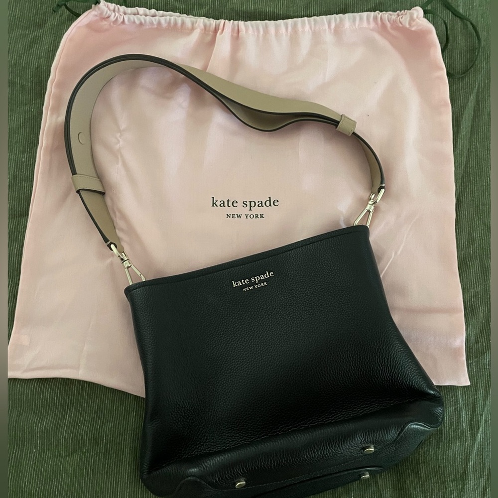 Kate Spade Leather Bucket Bag / Purse - Black NWT - Picture 3 of 12